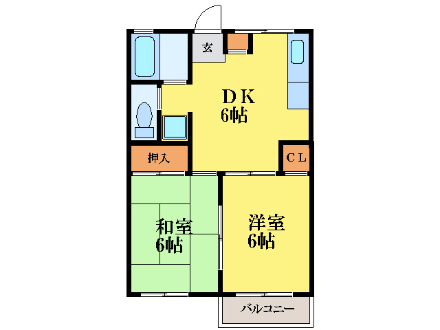 冨永ハイツの間取り