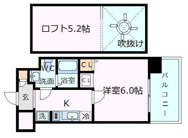 【エステムコート神戸県庁前IVグランディオの間取り】