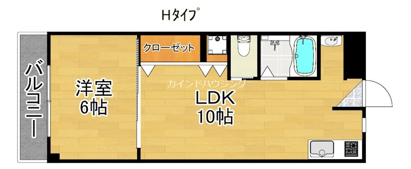 大阪市住之江区東加賀屋のマンションの間取り