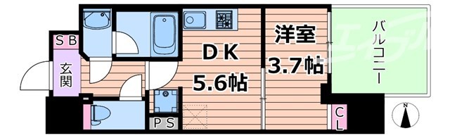 ルフォンプログレ堺筋本町タワーレジデンスの間取り