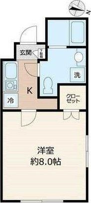 川崎市川崎区日進町のマンションの間取り