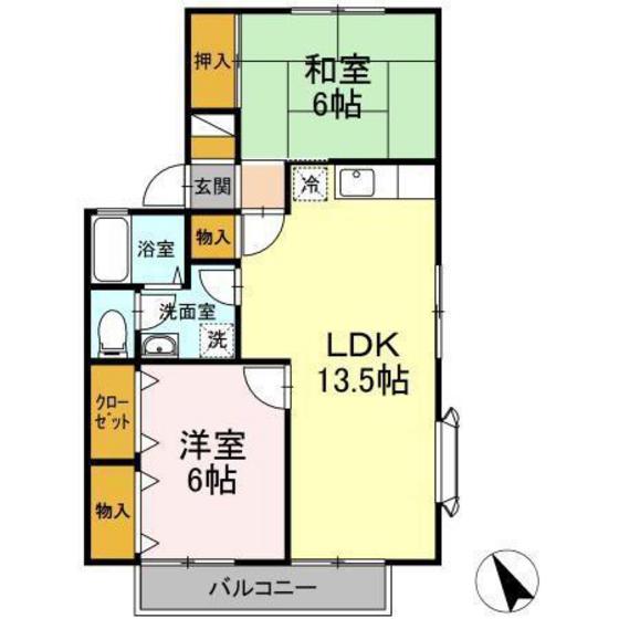 セジュール下桶　Ａ棟の間取り