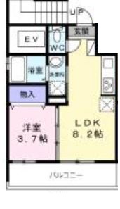 横浜市中区千代崎町のアパートの間取り