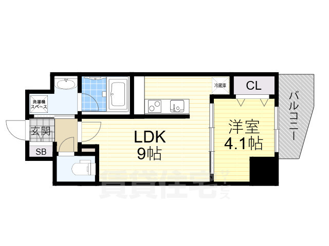 【大阪市淀川区新北野のマンションの間取り】