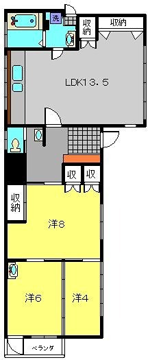 土屋貸家の間取り