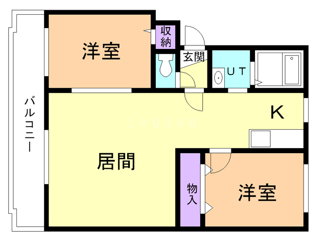 【札幌市北区百合が原のマンションの間取り】