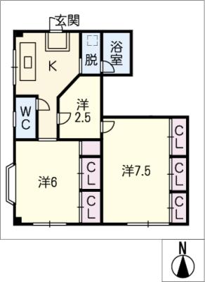 サン前平　２Ｆの間取り