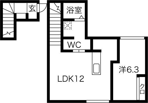 姫路市御国野町御着のアパートの間取り