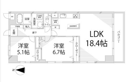 神崎郡福崎町西田原のマンションの間取り