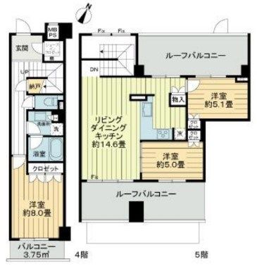 ライオンズクオーレ湘南辻堂の間取り