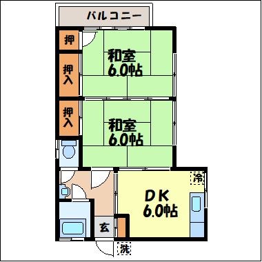 柳谷アパートの間取り