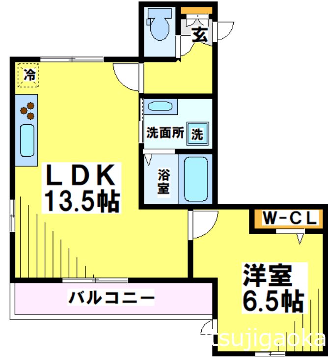 調布市西つつじケ丘のアパートの間取り