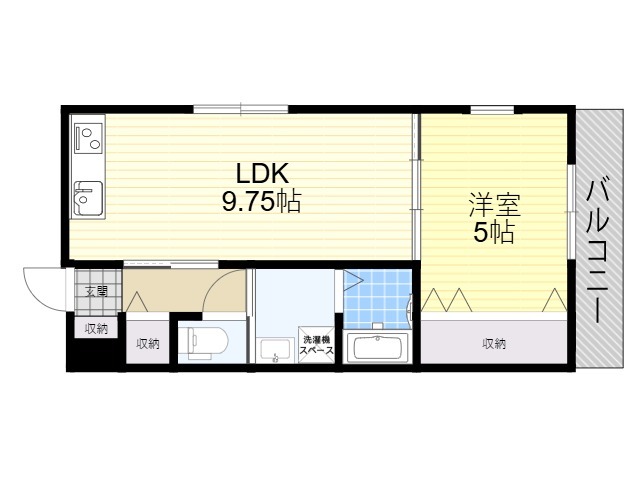 枚方市招提元町のアパートの間取り