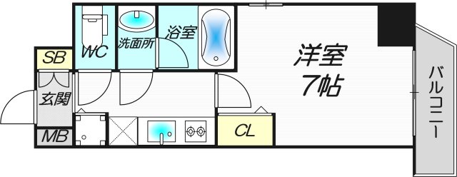 【エスライズ堺筋本町の間取り】