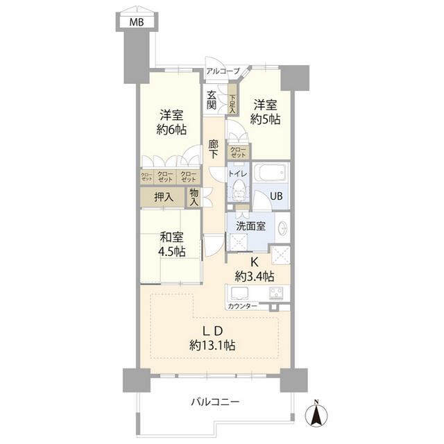 【世田谷区船橋のマンションの間取り】