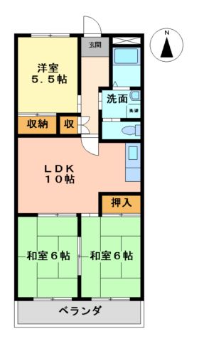 名古屋市港区油屋町のマンションの間取り