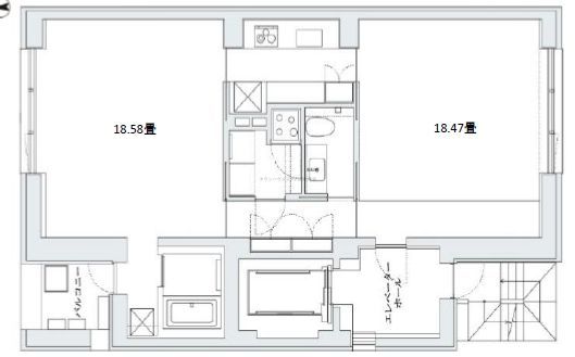 【中央区湊のマンションの間取り】