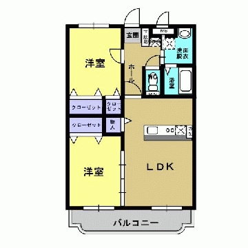 鳥栖市曽根崎町のマンションの間取り