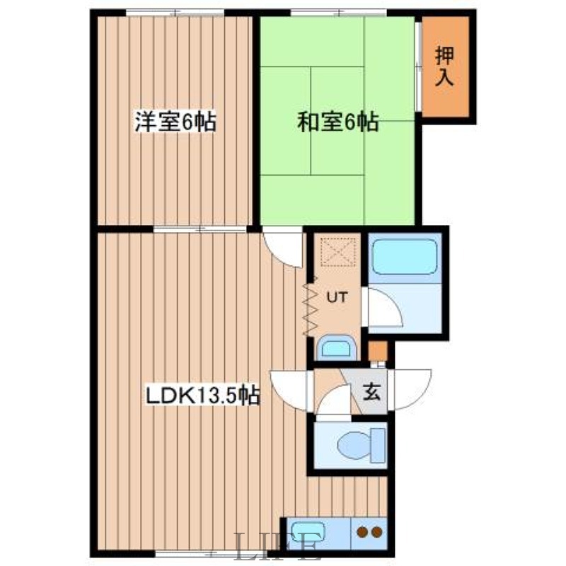 札幌市厚別区厚別西二条のアパートの間取り