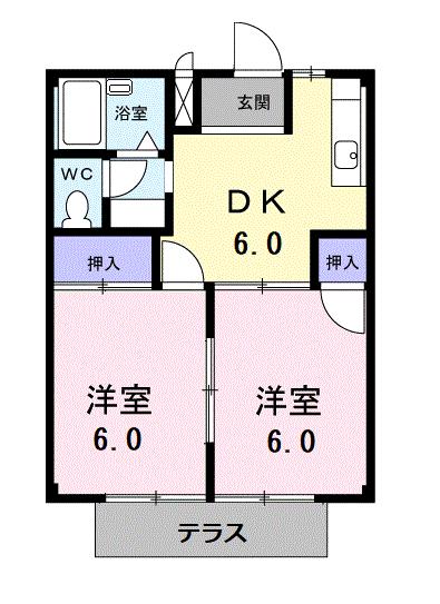 【シティハイツはやさかの間取り】