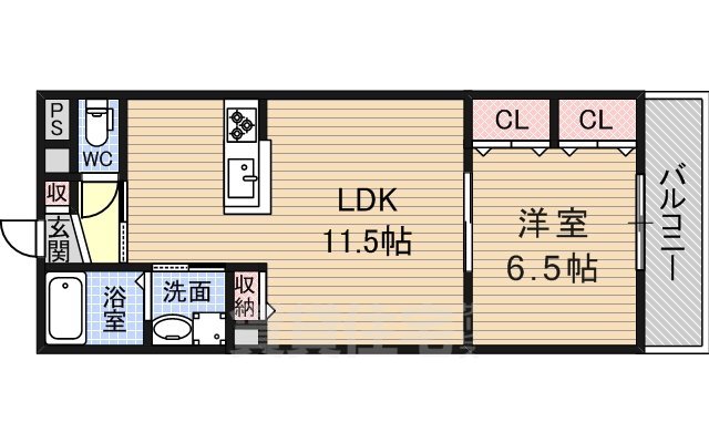 茨木市五日市のマンションの間取り