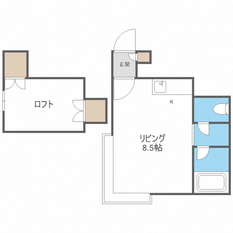 札幌市南区澄川四条のアパートの間取り