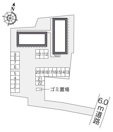 【野田市上花輪のアパートの駐車場】