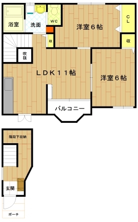 度会郡玉城町妙法寺のアパートの間取り