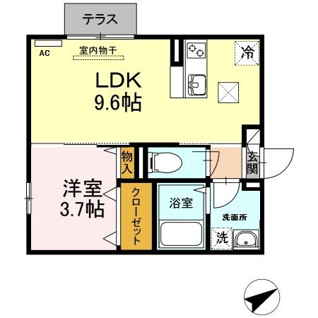 北九州市門司区老松町のアパートの間取り