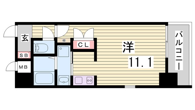 エスライズ新神戸の間取り