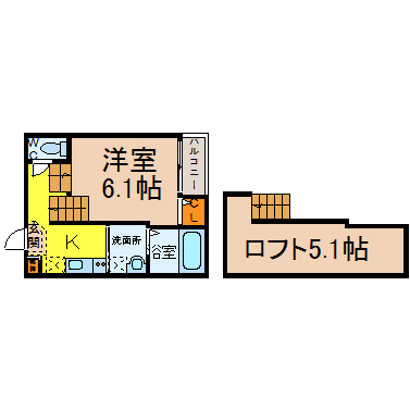 名古屋市中村区大日町のアパートの間取り