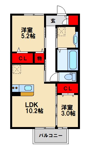 セジュール三国の間取り