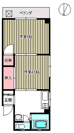 新座市畑中のマンションの間取り