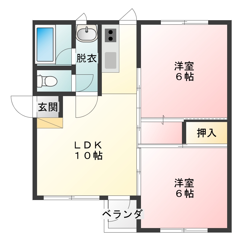 徳島市幟町のマンションの間取り