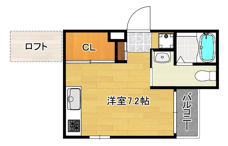 シティフラット灘の間取り