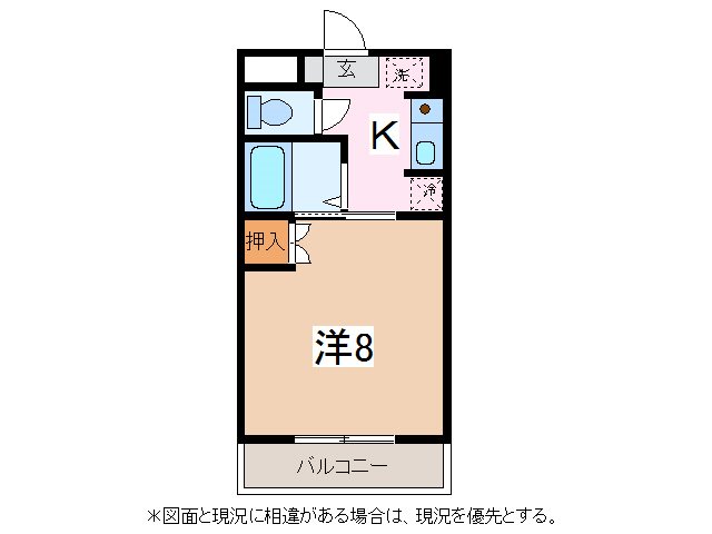 松本市大字南浅間のアパートの間取り