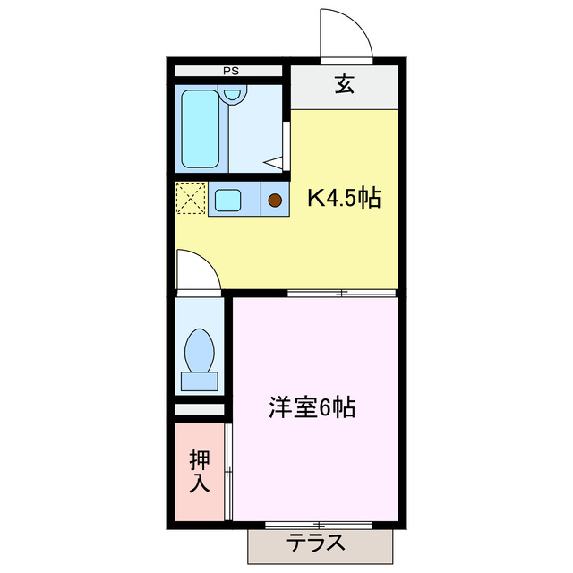 サクセスタウン岸岡 Ｂ棟の間取り