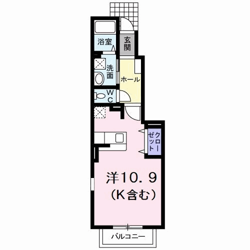 小松島市大林町のアパートの間取り