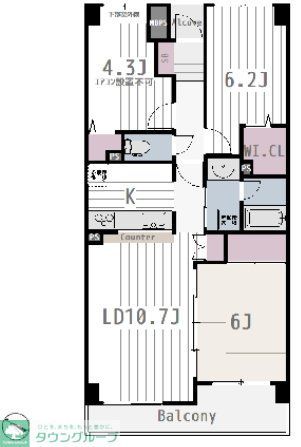 【松戸市松戸のマンションの間取り】