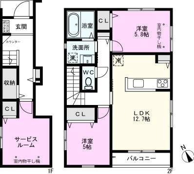 江戸川区南小岩1丁目新築の間取り