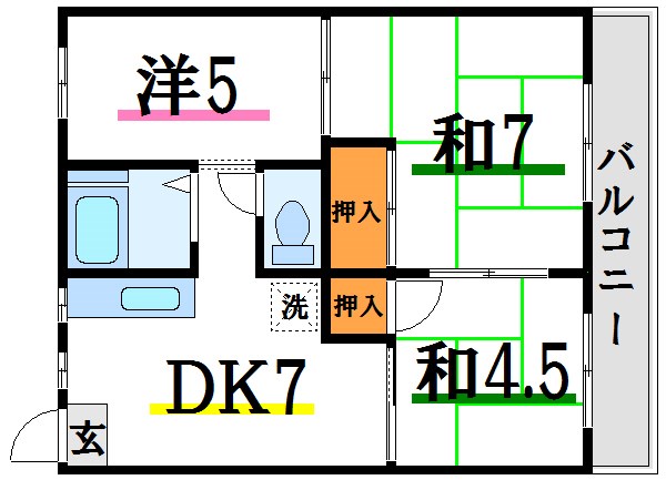 第３グリーンビラの間取り