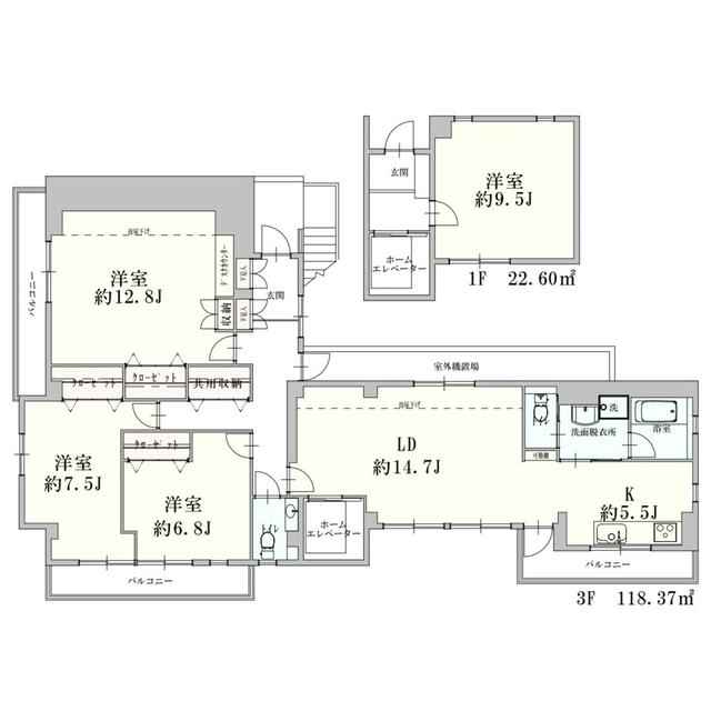 品川区東中延のマンションの間取り