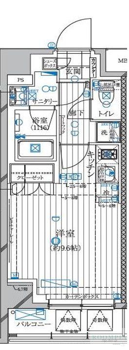 レガリス高田馬場IIの間取り