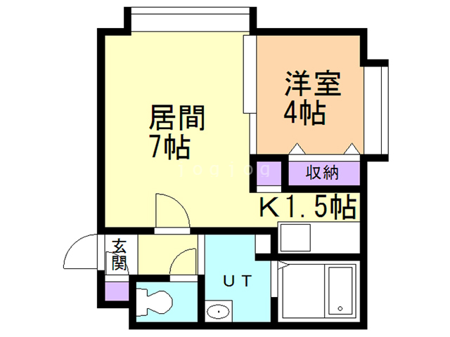 札幌市北区北六条西のマンションの間取り