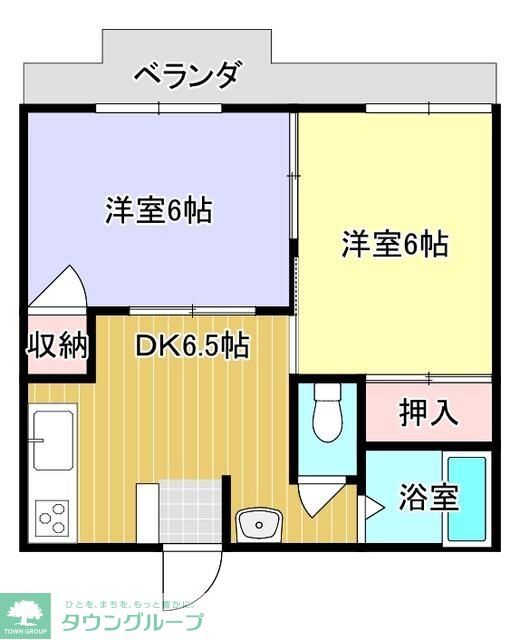 加須市花崎のアパートの間取り