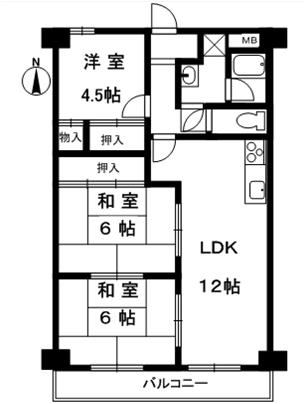 メリヤス岡場の間取り