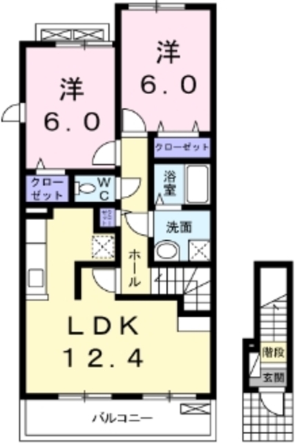 コスモス花影壱番館の間取り