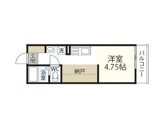 広島市安佐南区大塚東のアパートの間取り