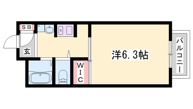 flat本町　A棟の間取り