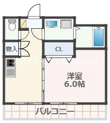 熊本市中央区本荘のマンションの間取り